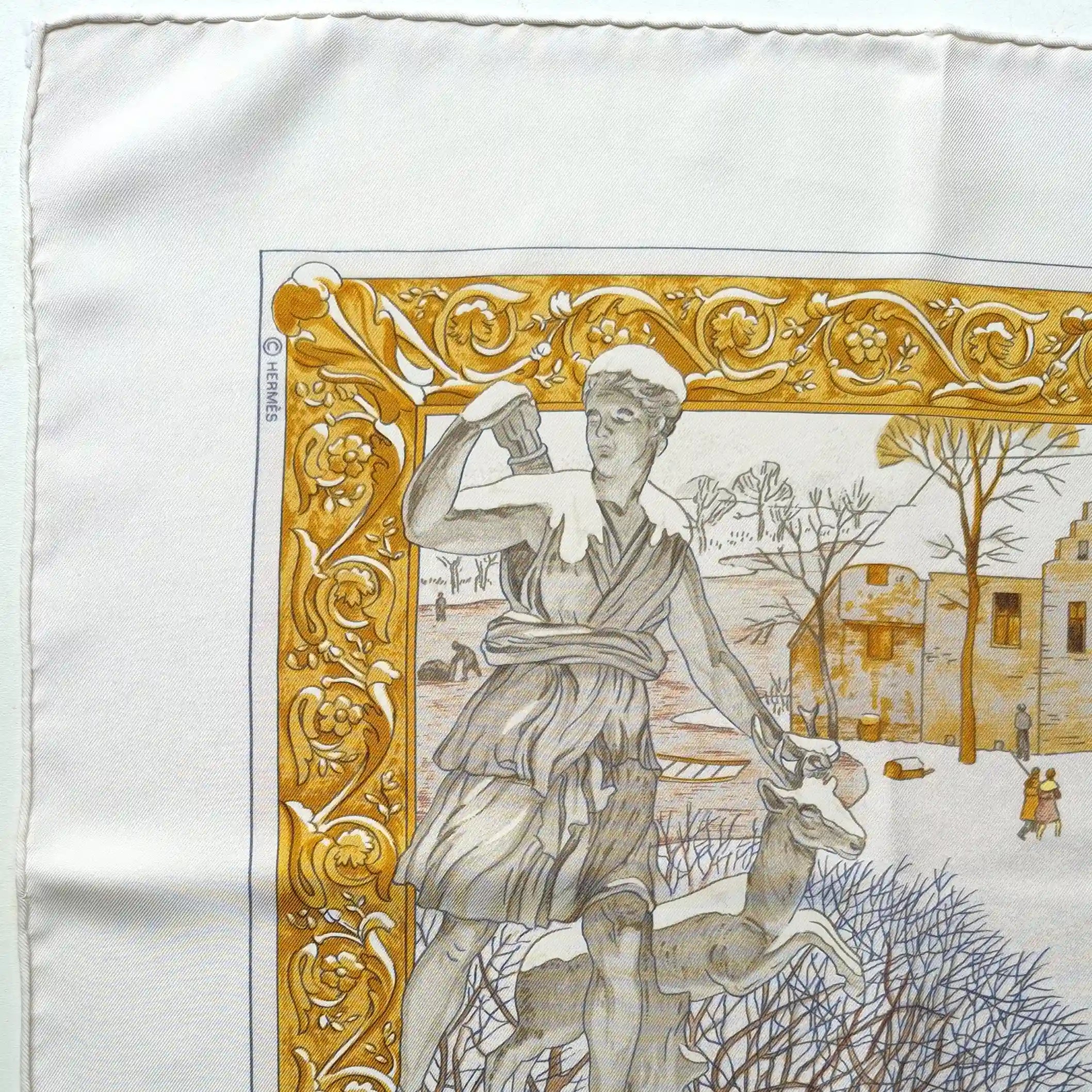 "L'Hiver" par Philippe Ledoux - réédition de 1995 - Soie Twill 90x90