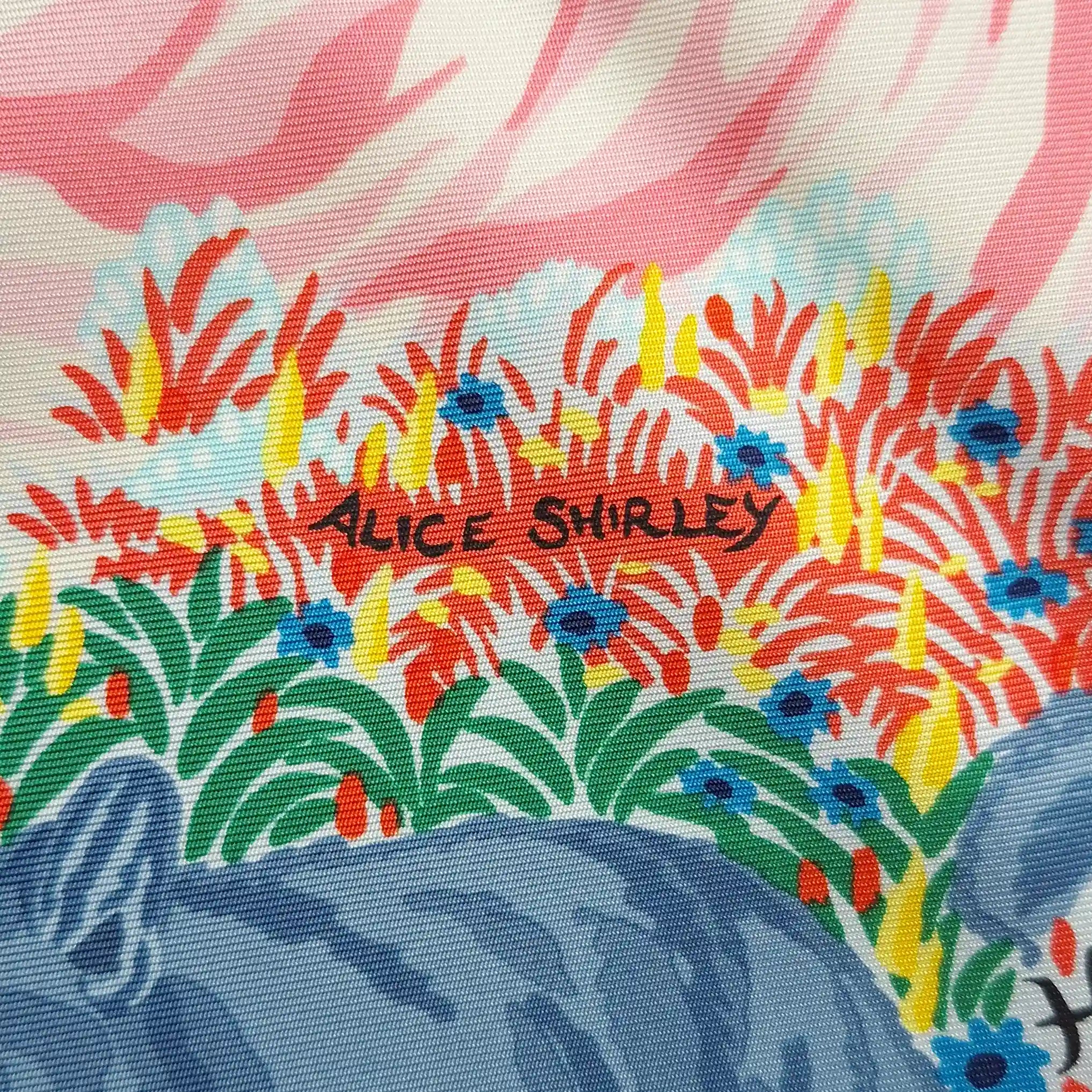 hermes into the canadian wild alice shirley silk scarf red blue canadian wilderness detail