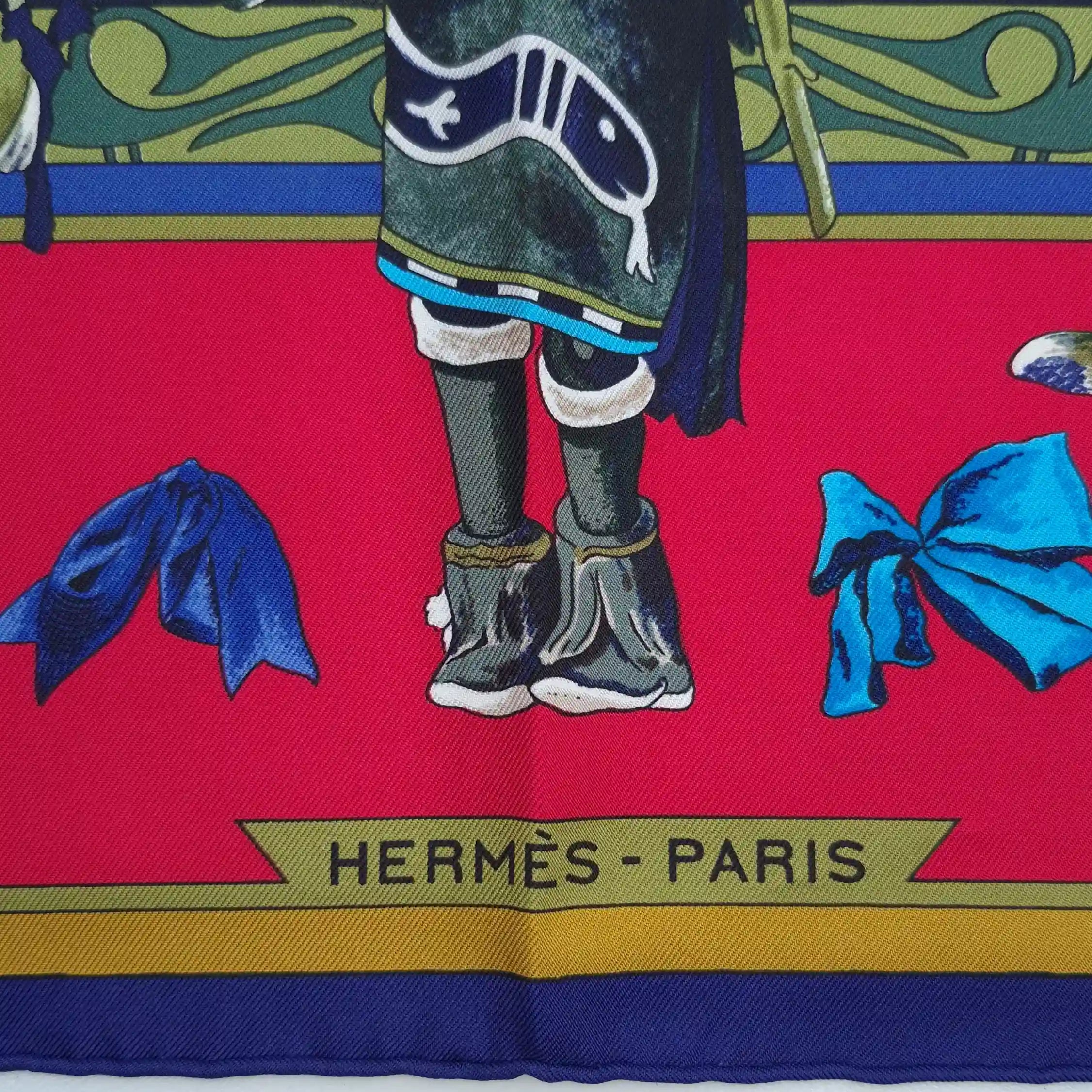 hermes kachina kermit oliver silk scarf red gold hopi zuni native american