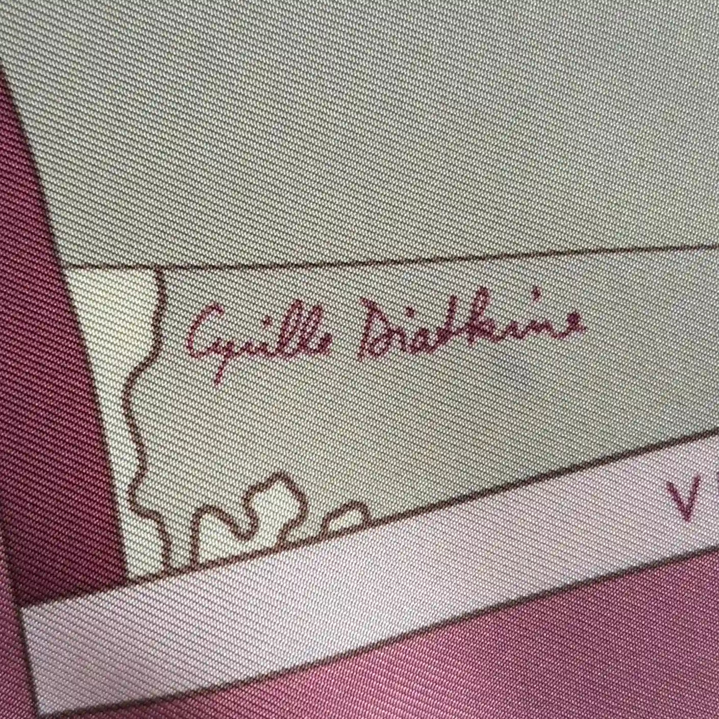 hermes le monde est vaste cyrille diatkine silk scarf pink world map stripes detail