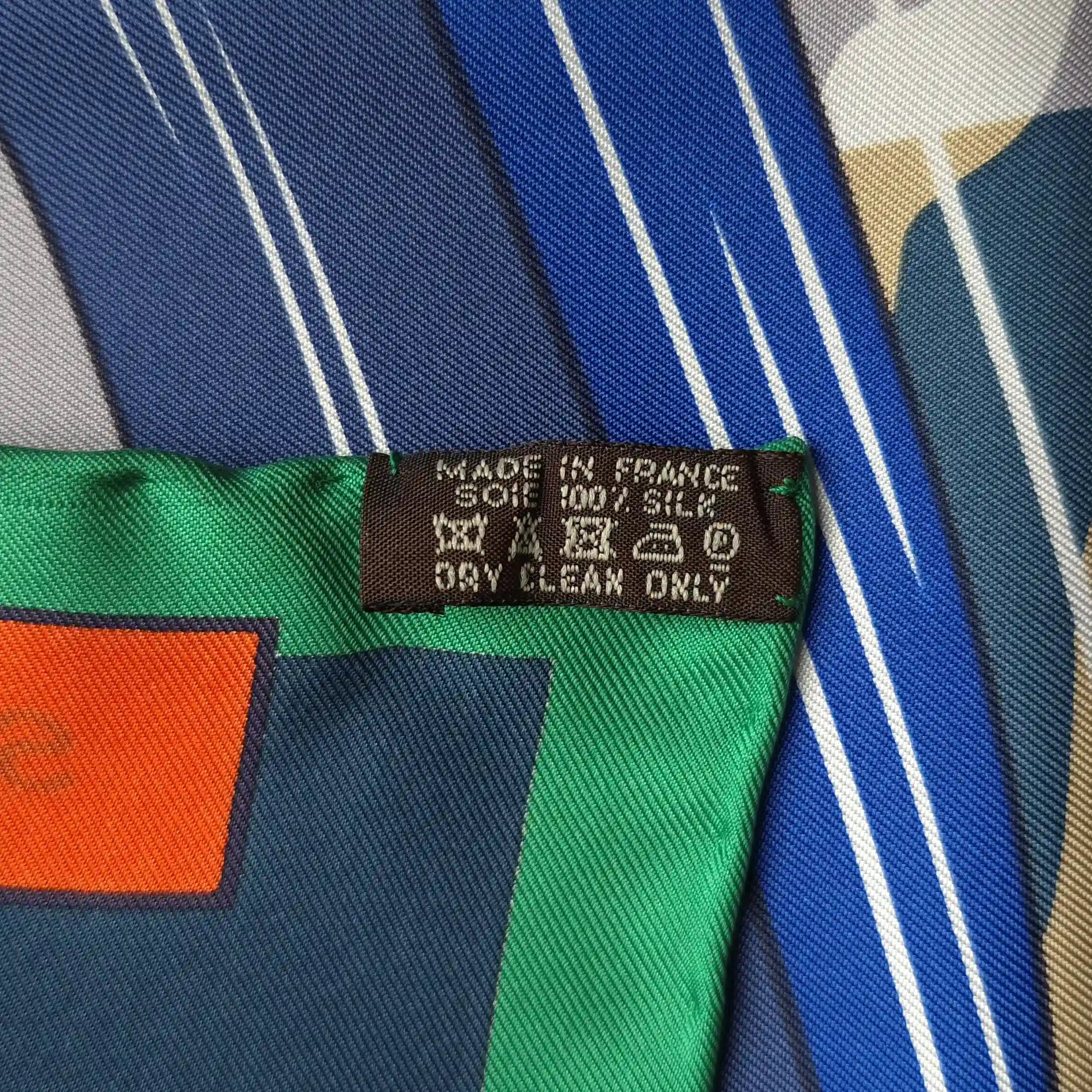 hermes space shopping au faubourg silk scarf blue red pop art ufo horse superhero detail