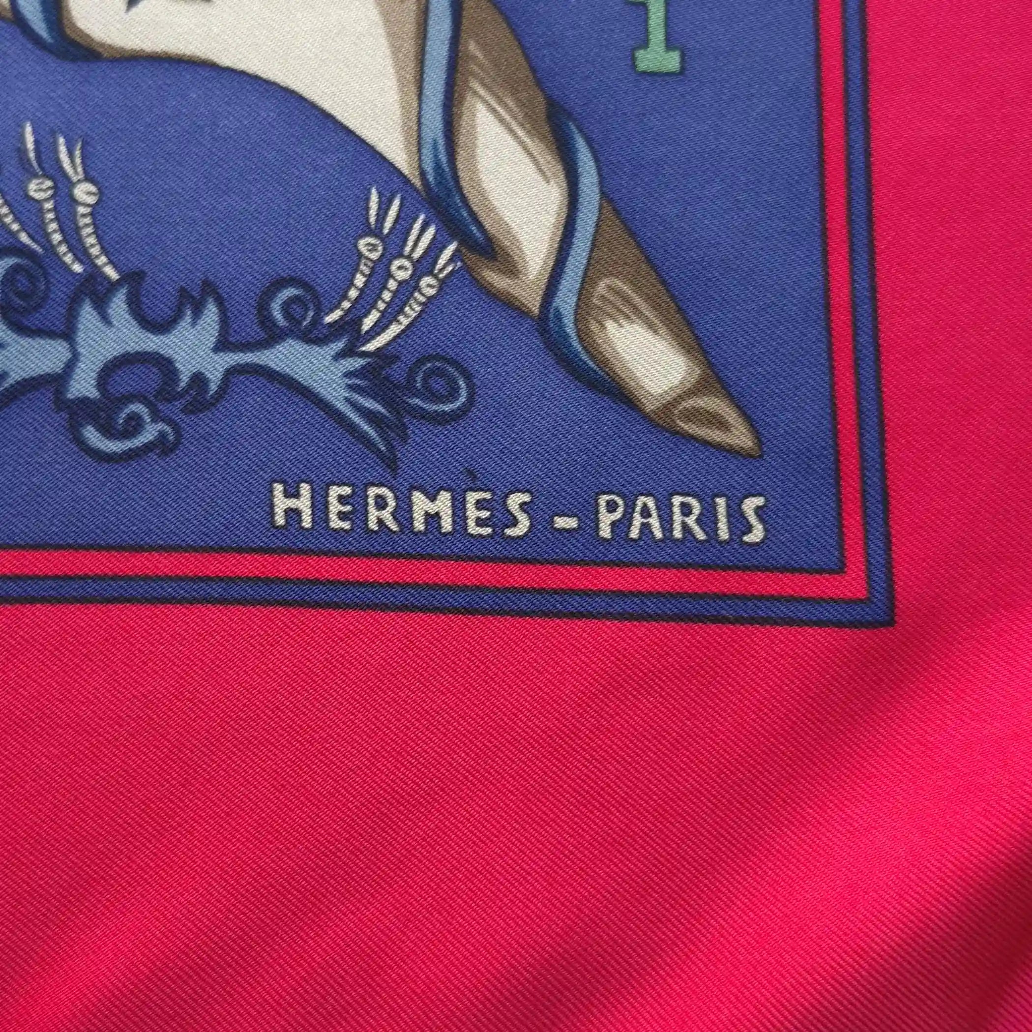 hermes le tarot annie faivre silk scarf red tarot cards esoteric detail