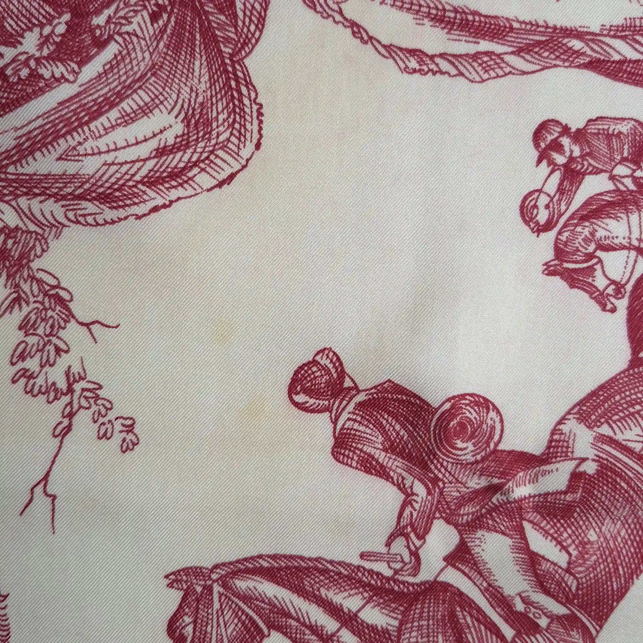 "Toile de Jouy" par Marie-Françoise Héron - 1963 - Soie Twill 90x90