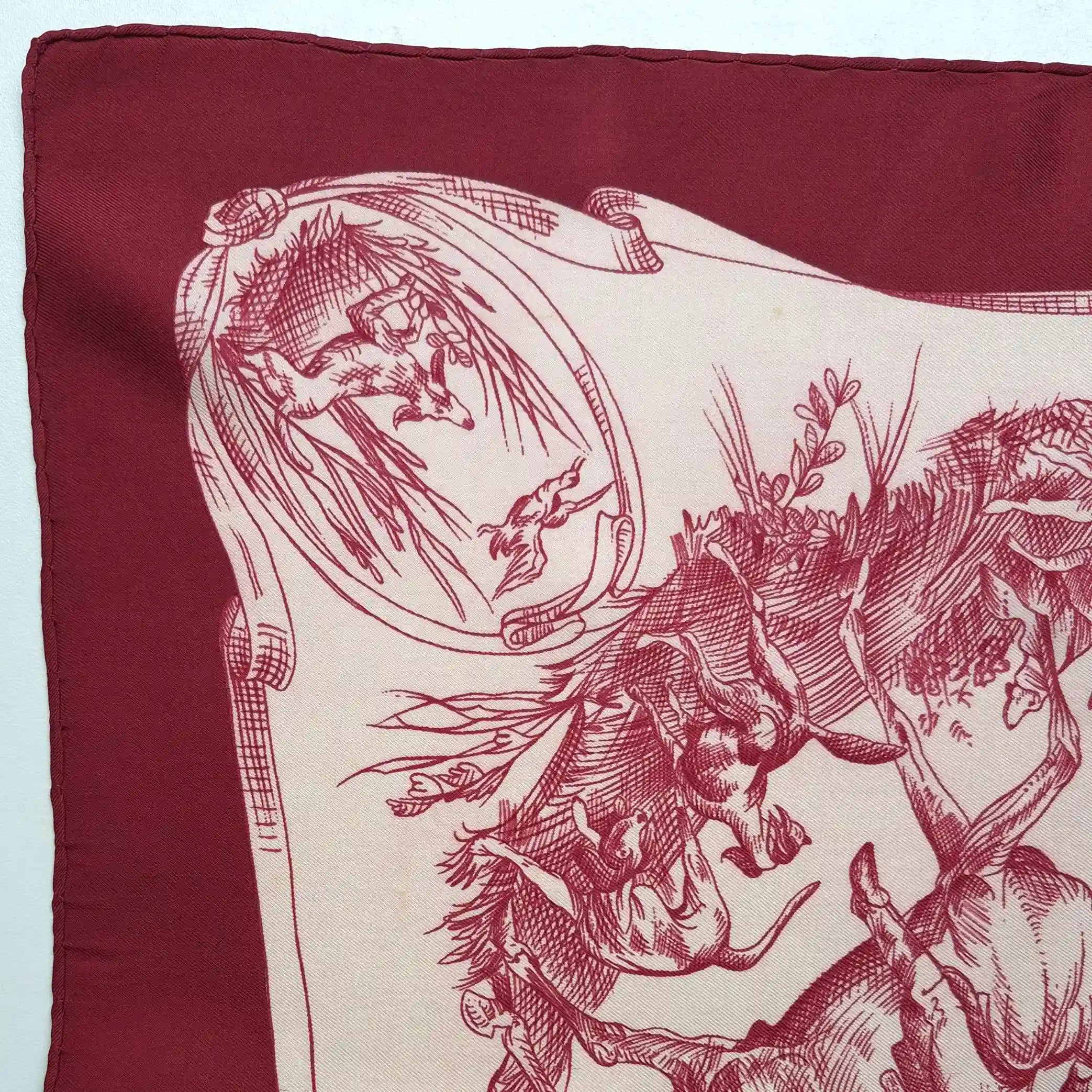 "Toile de Jouy" par Marie-Françoise Héron - 1963 - Soie Twill 90x90