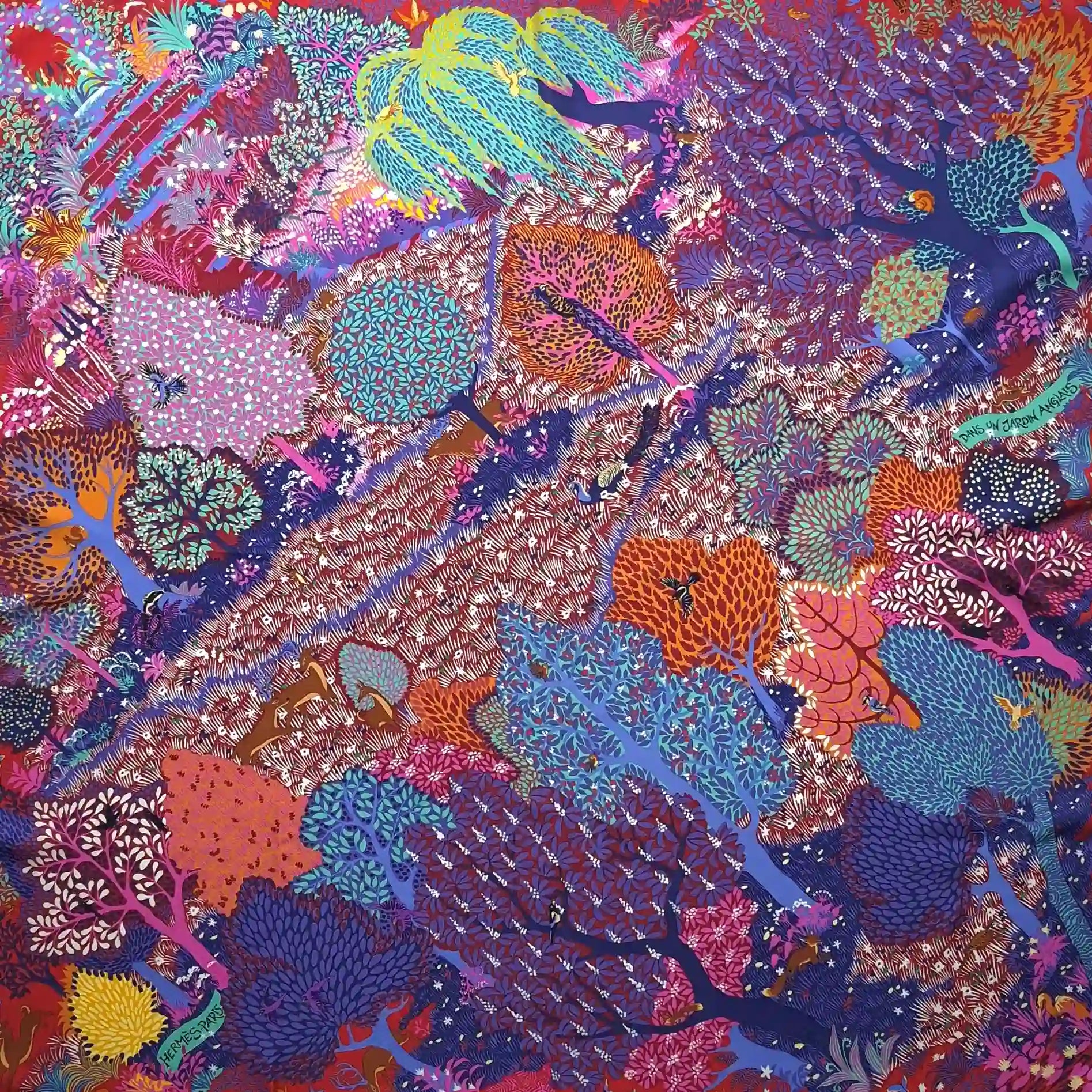 hermes jardin anglais alice shirley silk scarf detail