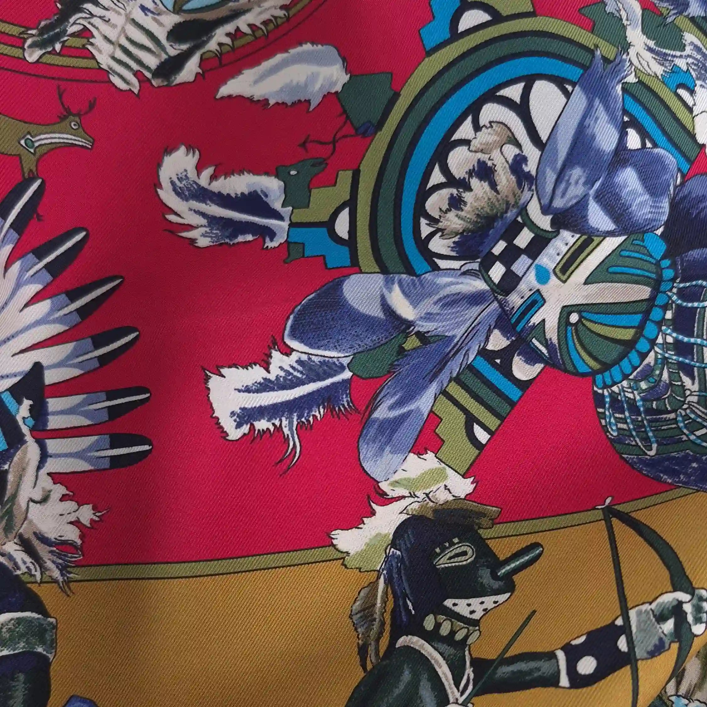 Hermès scarf Kashina by Kermit Oliver silk detail