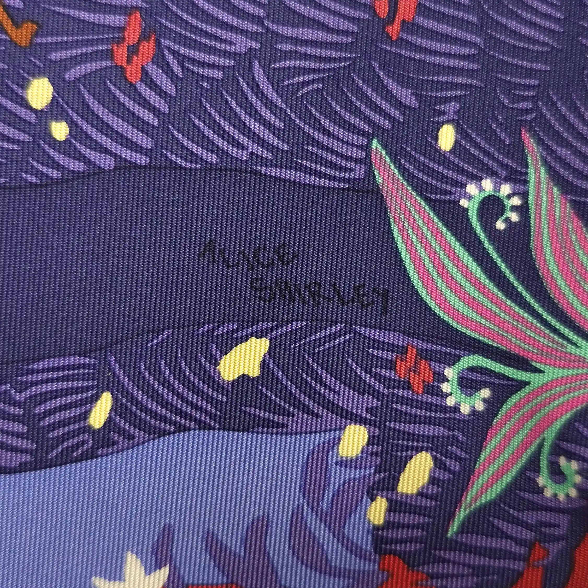 hermes jardin anglais alice shirley silk scarf red coral floral detail