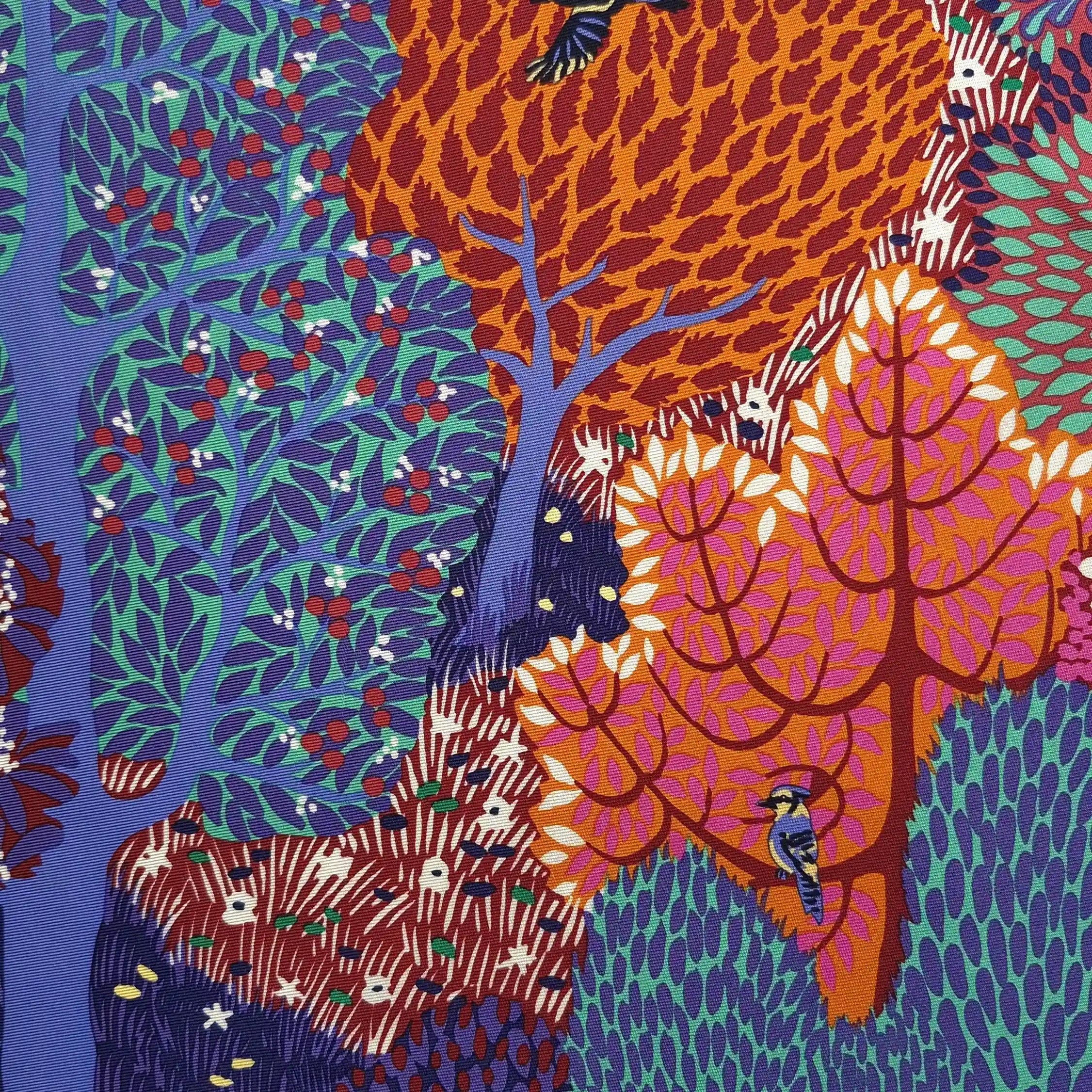 hermes jardin anglais alice shirley silk scarf red coral floral detail