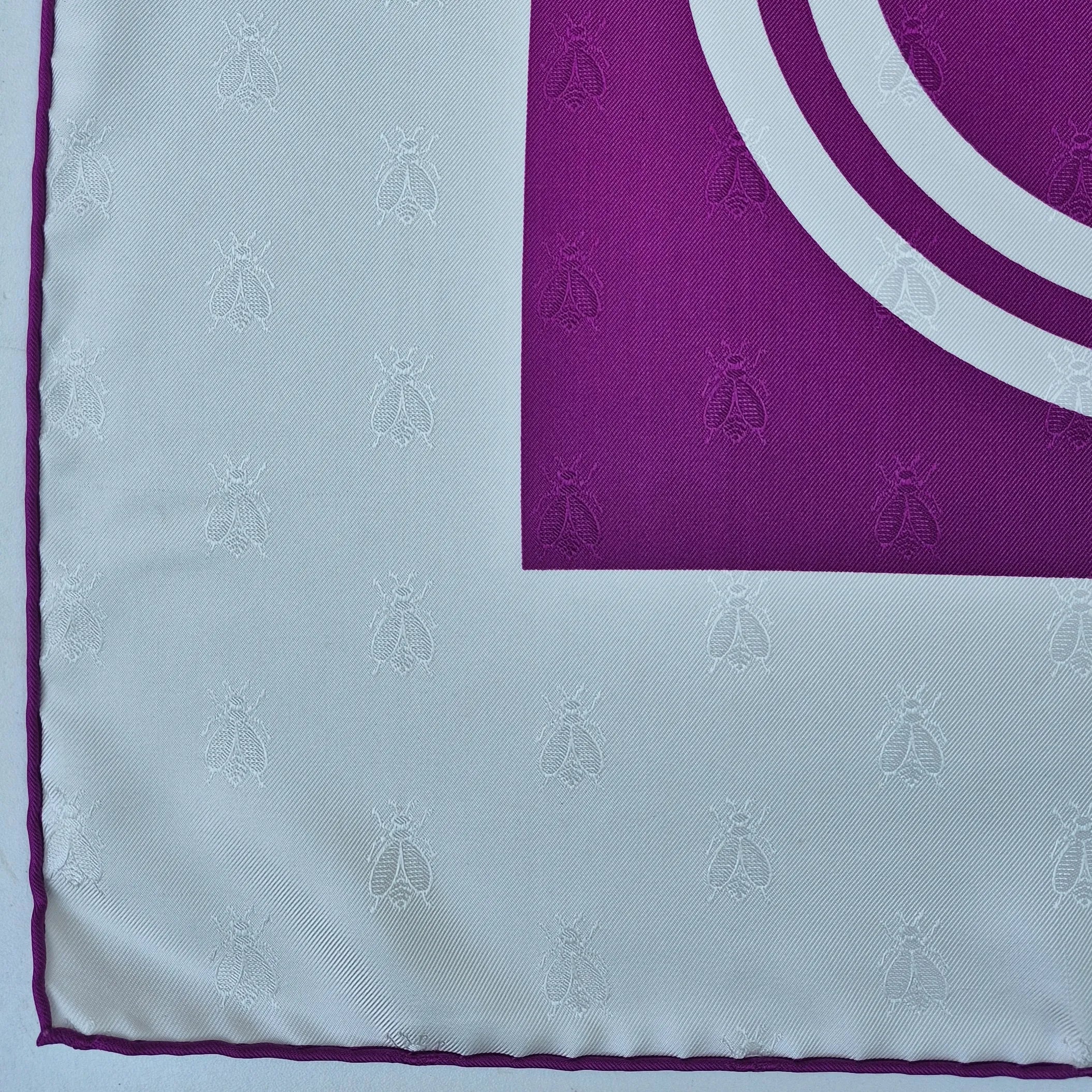 hermes brides de gala hugo grygkar silk scarf purple white equestrian bridle