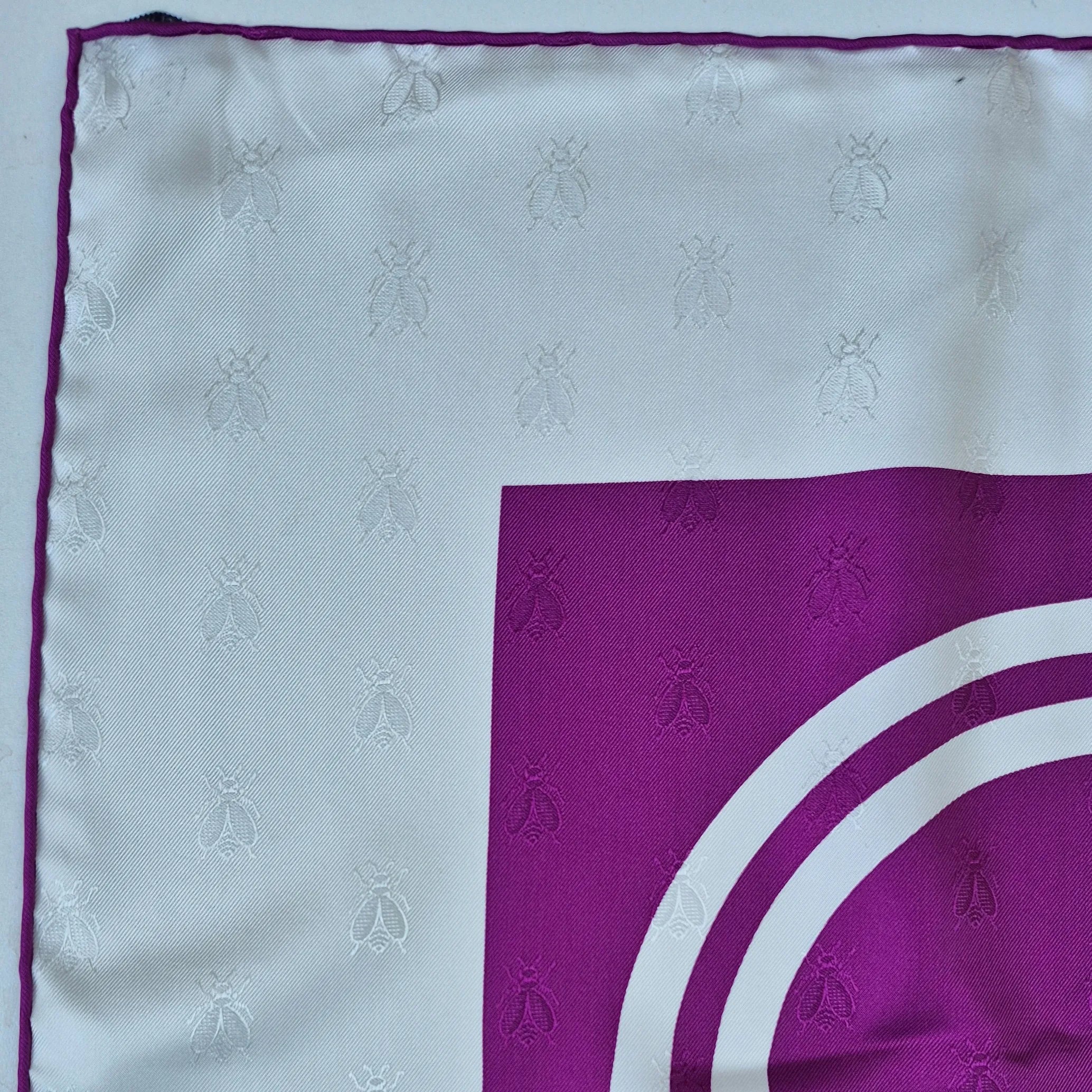 hermes brides de gala hugo grygkar silk scarf purple white equestrian bridle