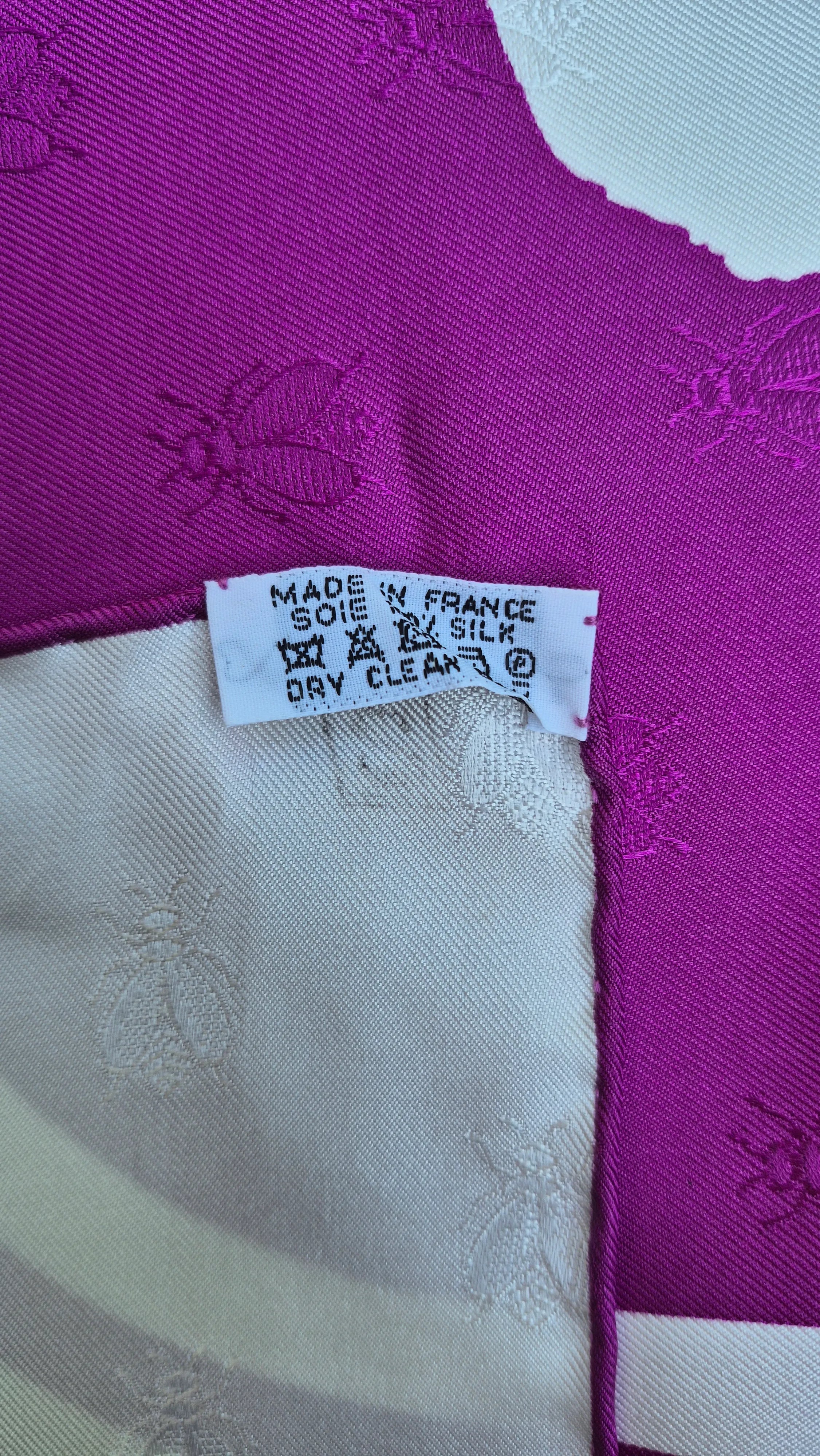 hermes brides de gala hugo grygkar silk scarf purple white equestrian bridle