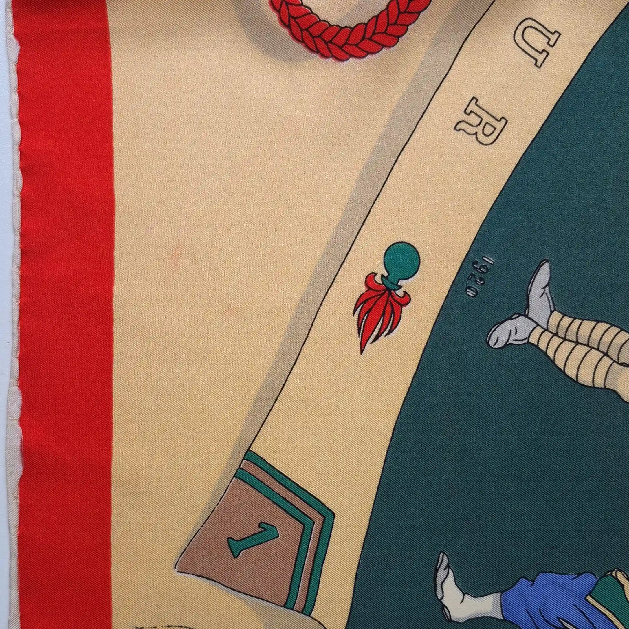 hermes a la gloire de la legion etrangere hugo grygkar 1951 silk scarf detail