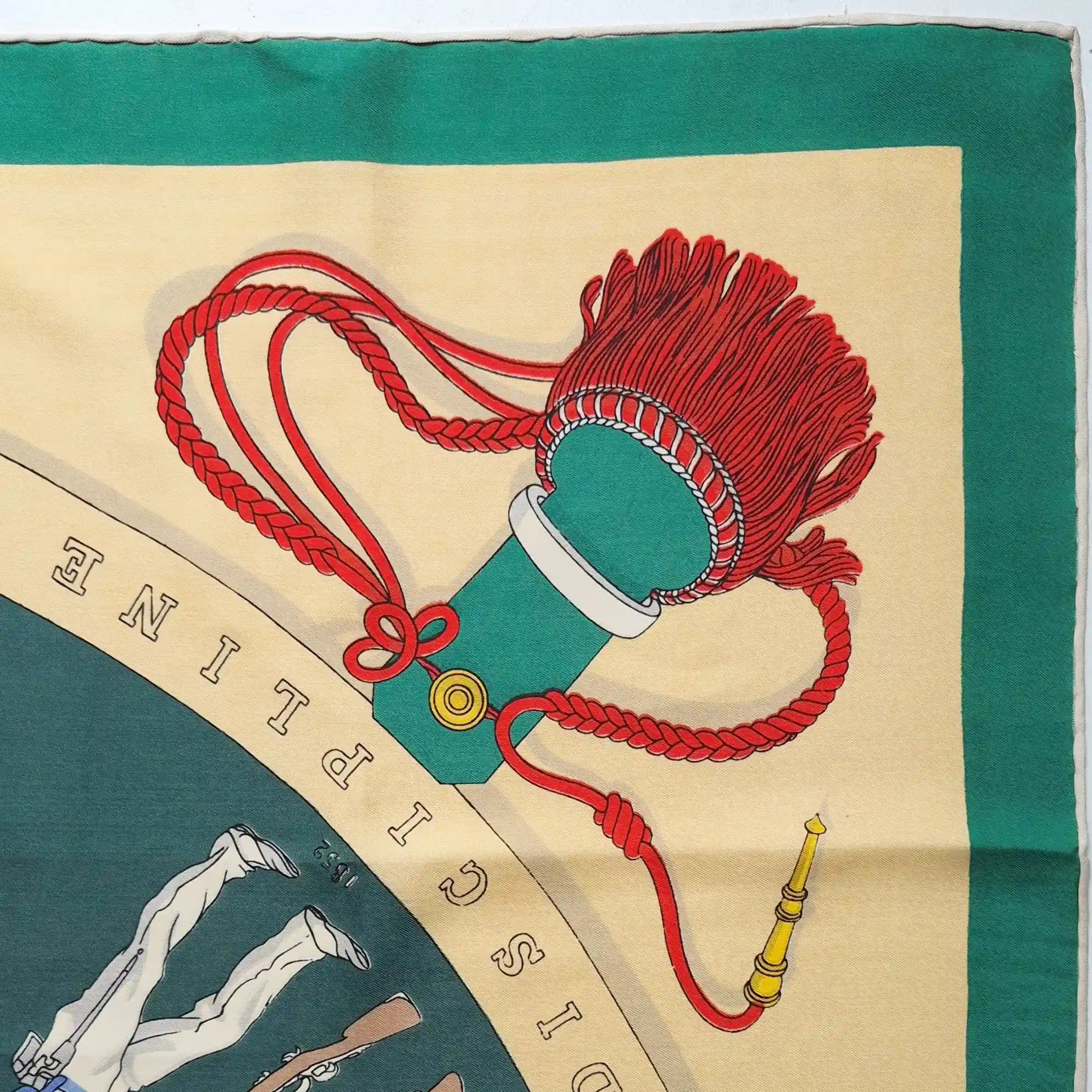 hermes a la gloire de la legion etrangere hugo grygkar 1951 silk scarf detail