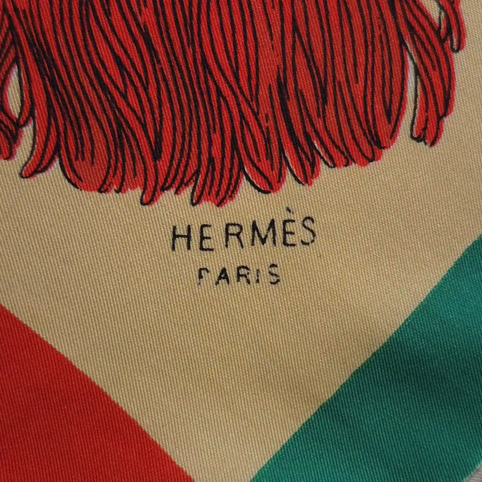hermes a la gloire de la legion etrangere hugo grygkar 1951 silk scarf detail