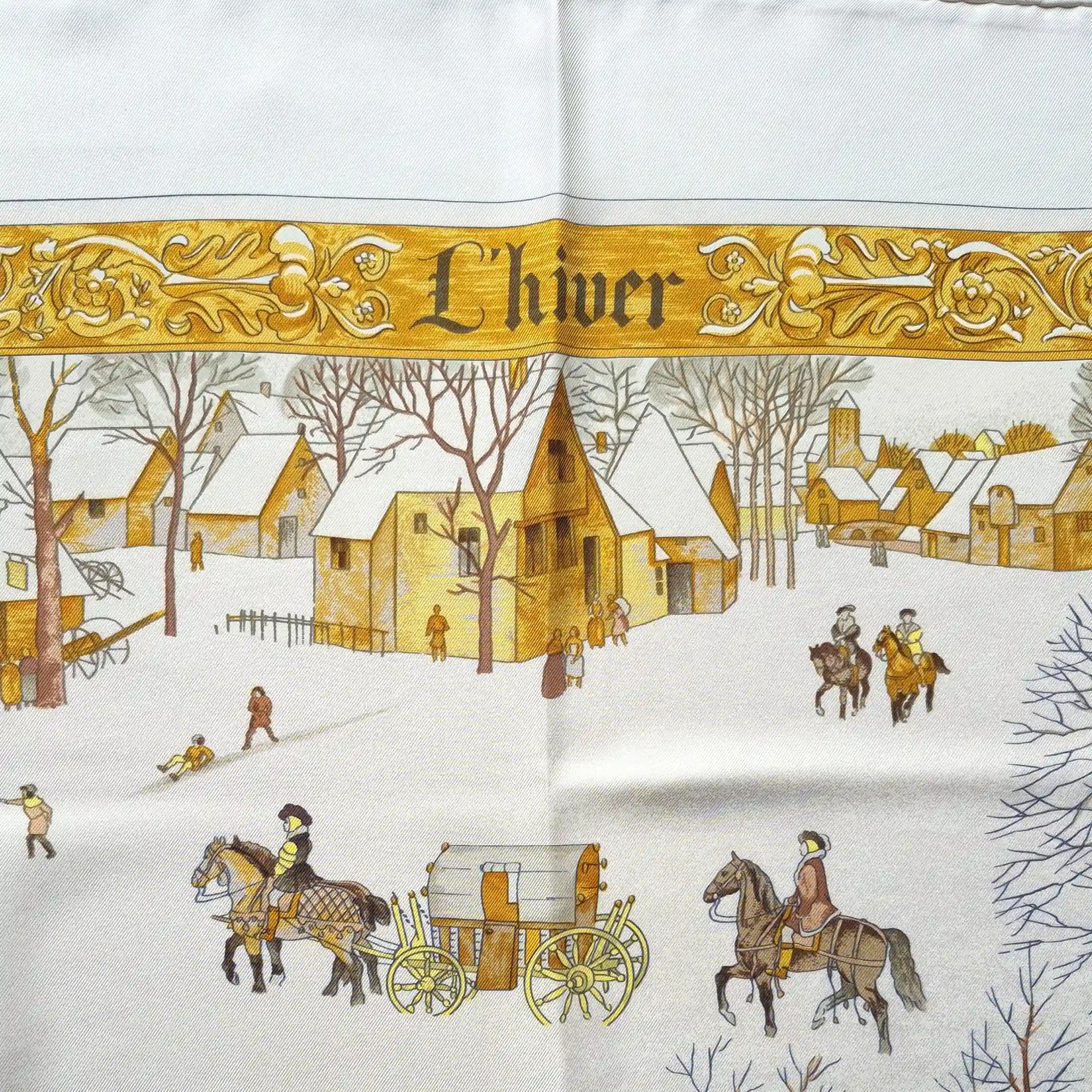 "L'Hiver" par Philippe Ledoux - réédition de 1995 - Soie Twill 90x90