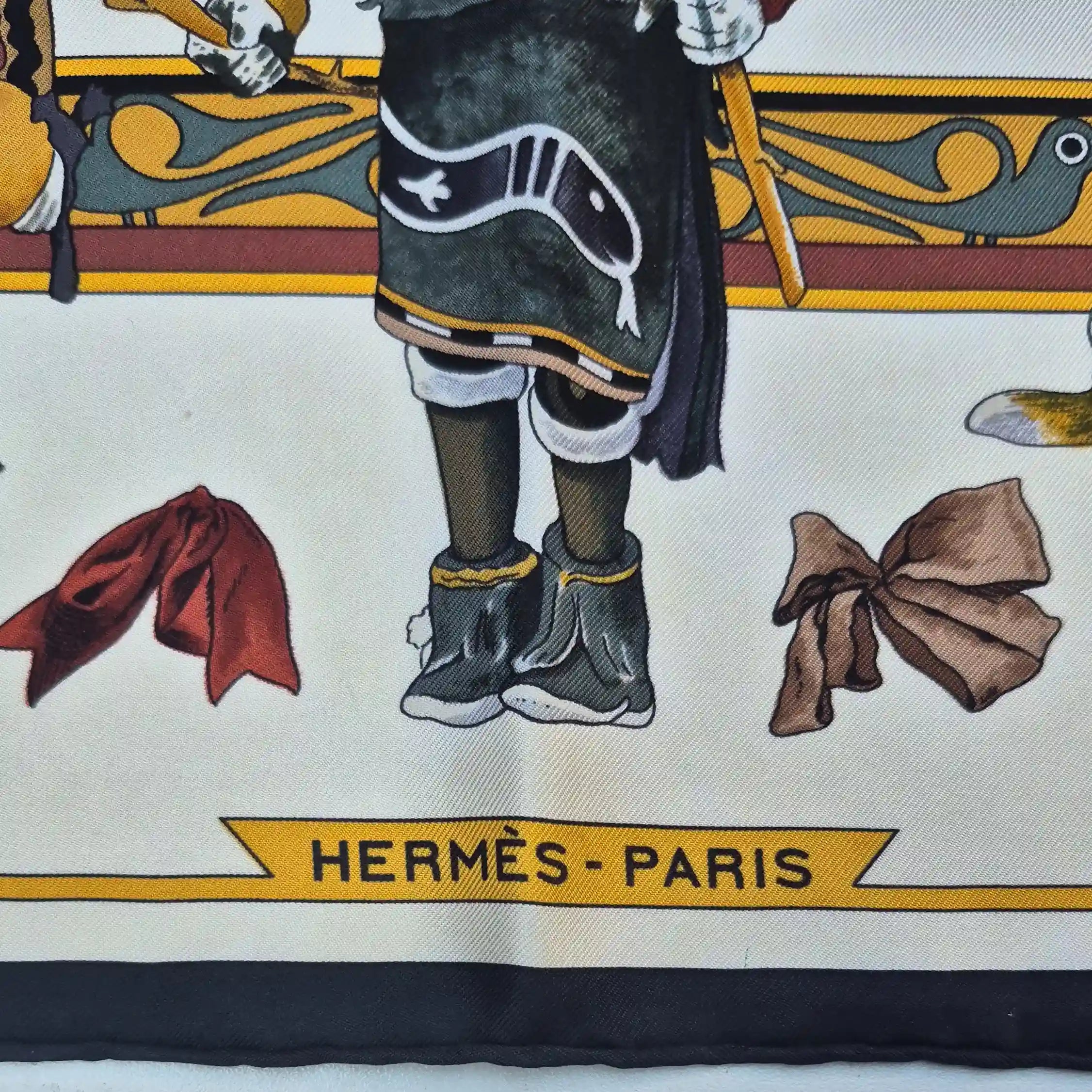 hermes kachina kermit oliver silk scarf ivory multicolor native american hopi zuni