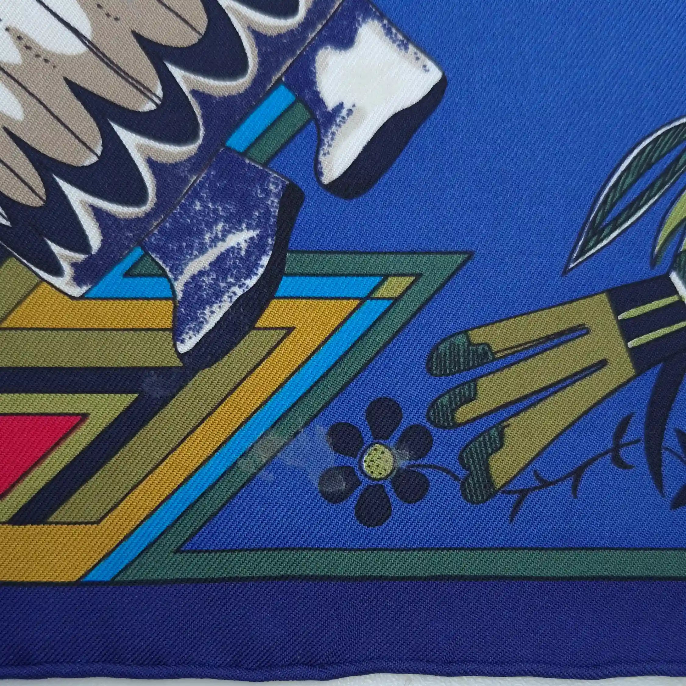 hermes kachina kermit oliver silk scarf red gold hopi zuni native american