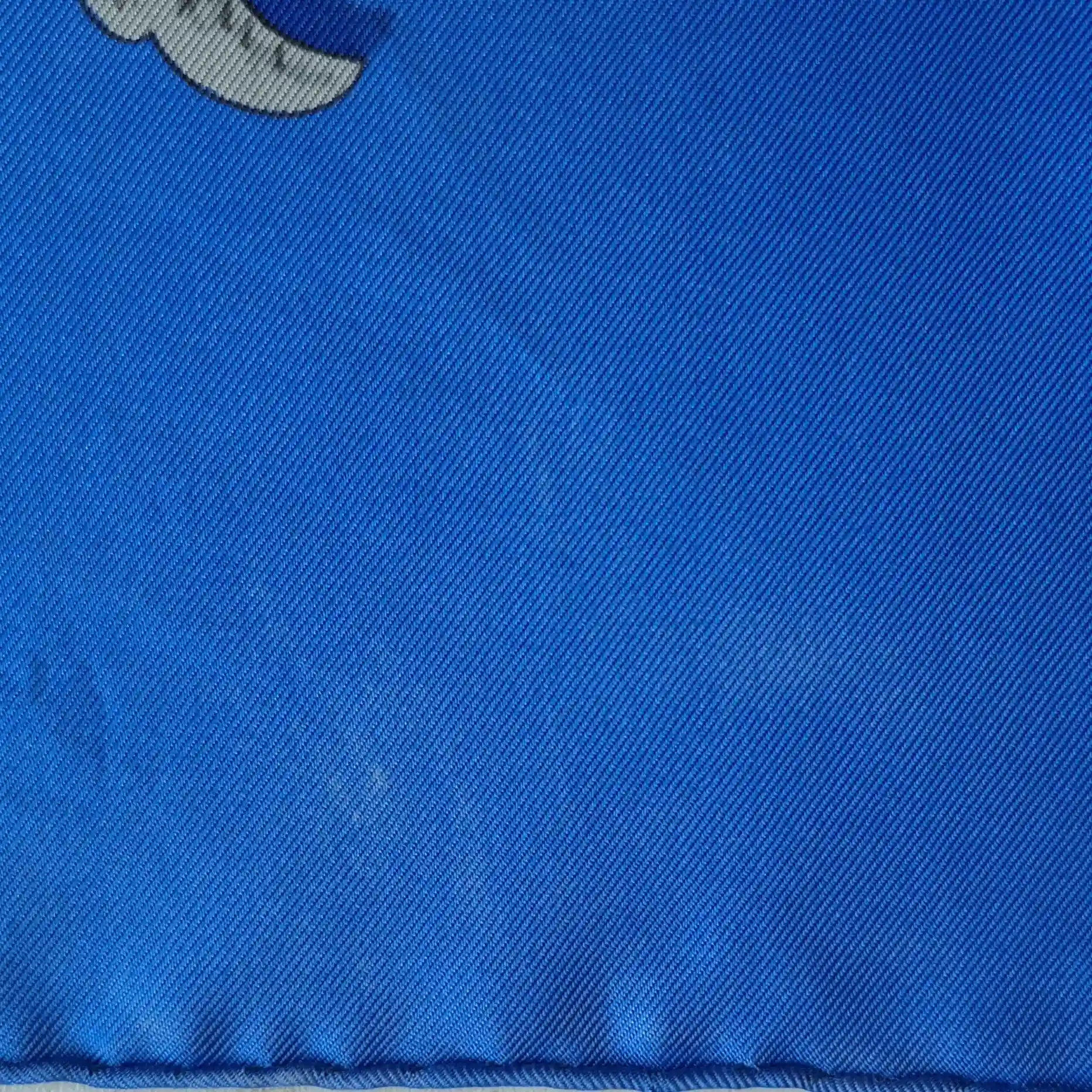hermes mors a la connetable henri d'origny silk scarf blue gold equestrian detail
