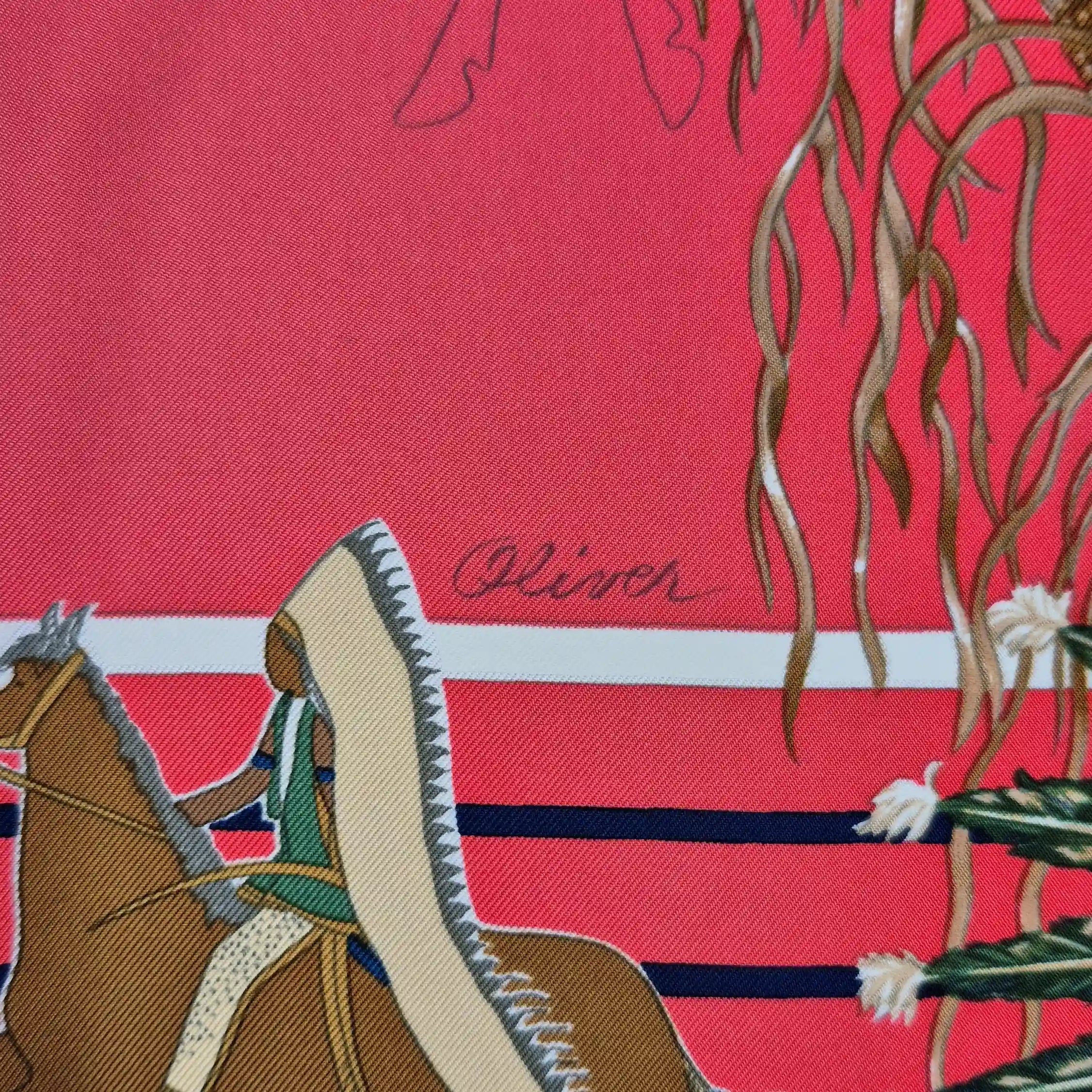 hermes pani la shar pawnee kermit oliver silk scarf red native american chief