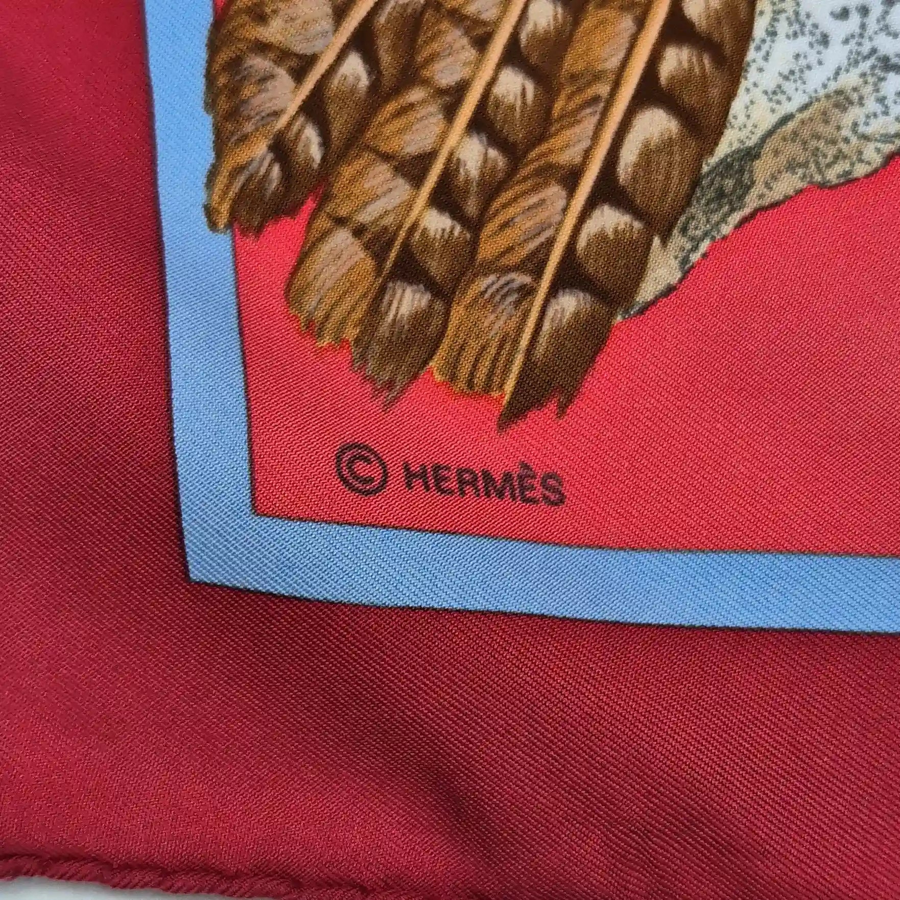 hermes pani la shar pawnee kermit oliver silk scarf red native american chief