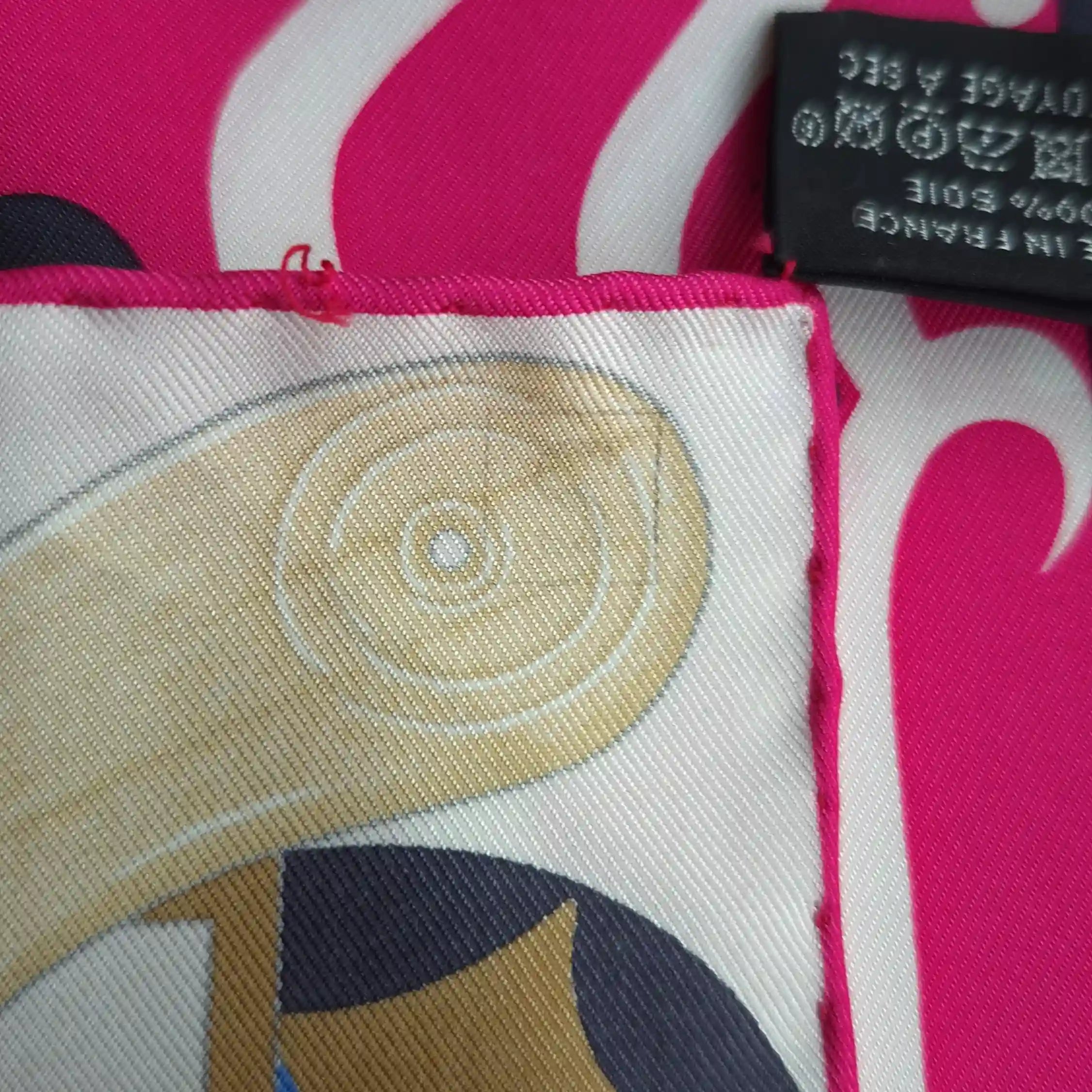 hermes regard de l arctique antoine tzapoff silk scarf pink fuchsia arctic shamanic detail