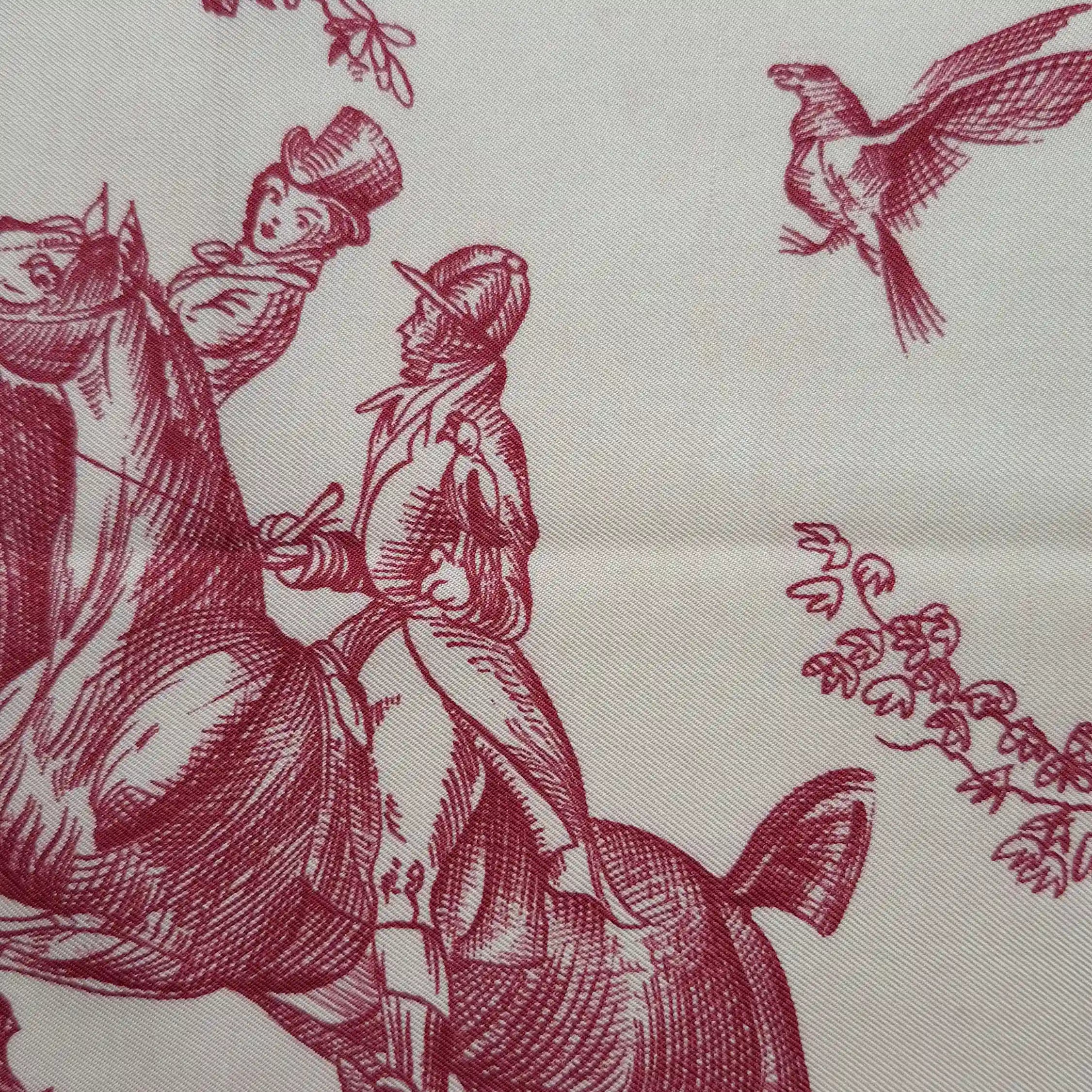 "Toile de Jouy" par Marie-Françoise Héron - 1963 - Soie Twill 90x90