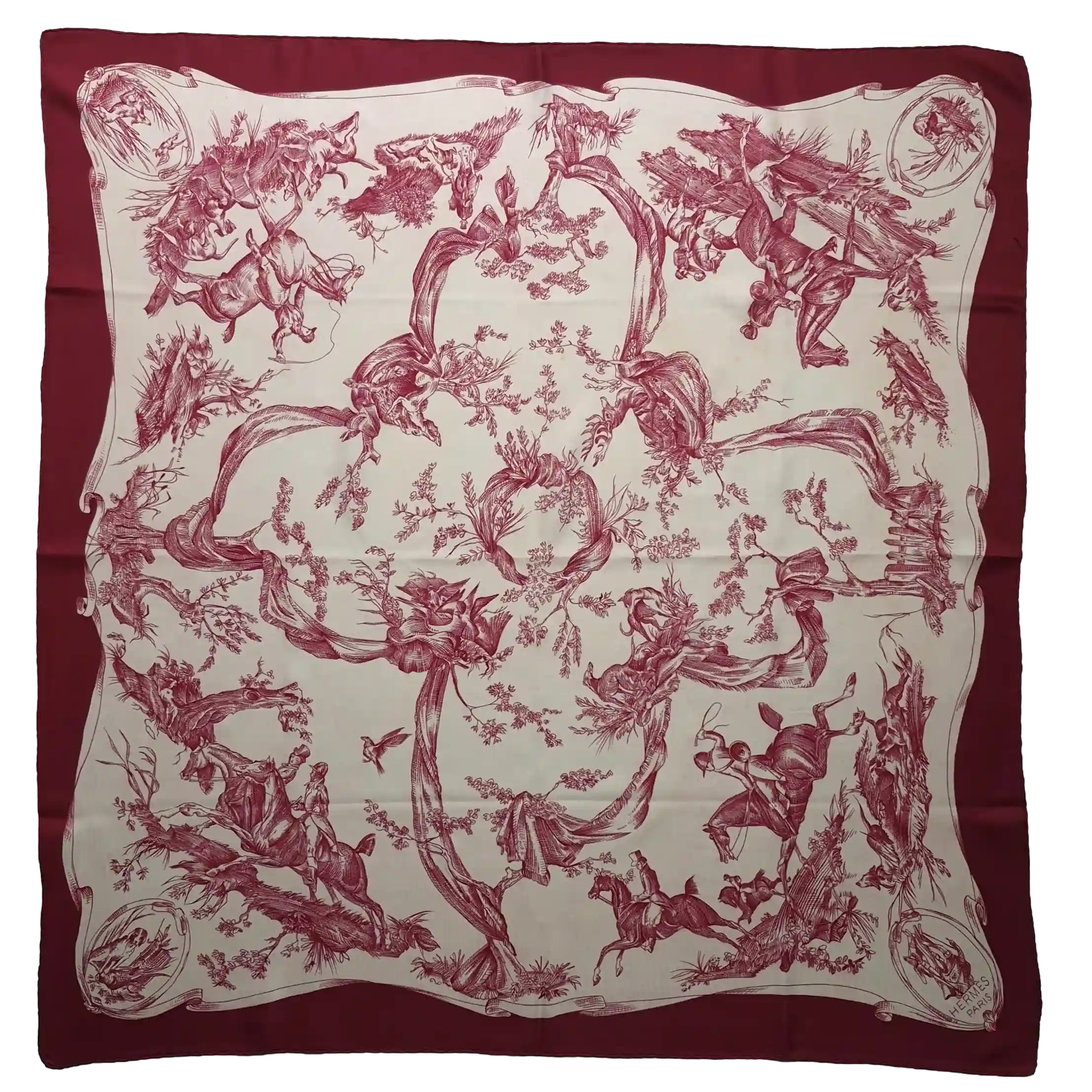 "Toile de Jouy" par Marie-Françoise Héron - 1963 - Soie Twill 90x90